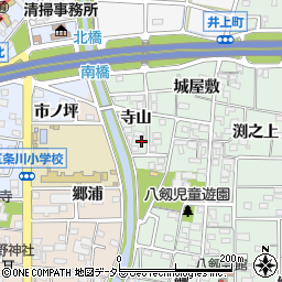 愛知県岩倉市八剱町寺山周辺の地図