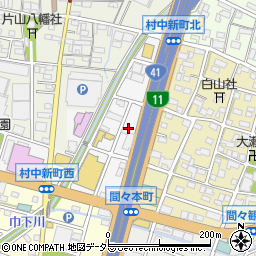 愛知県小牧市村中新町56周辺の地図