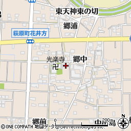 愛知県一宮市萩原町花井方郷中981周辺の地図