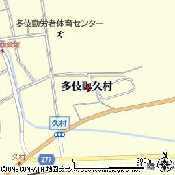 島根県出雲市多伎町久村周辺の地図