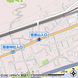 吾妻山入口周辺の地図