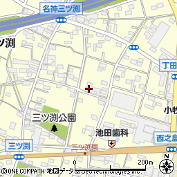 愛知県小牧市三ツ渕148周辺の地図