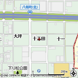 愛知県岩倉市八剱町十二田周辺の地図