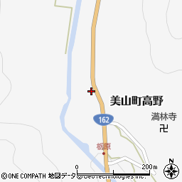 京都府南丹市美山町高野（野賀）周辺の地図