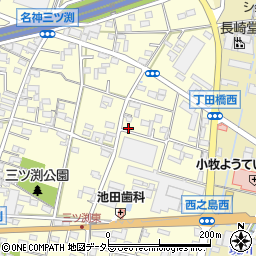 愛知県小牧市三ツ渕1801周辺の地図