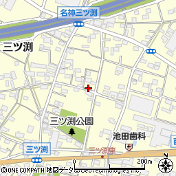 愛知県小牧市三ツ渕159周辺の地図