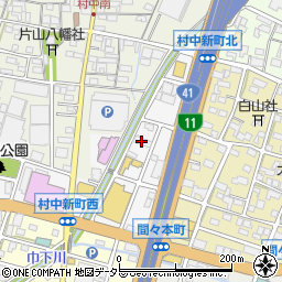 愛知県小牧市村中新町68周辺の地図