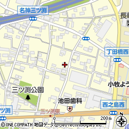 愛知県小牧市三ツ渕144周辺の地図
