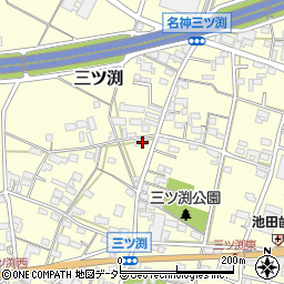愛知県小牧市三ツ渕282周辺の地図