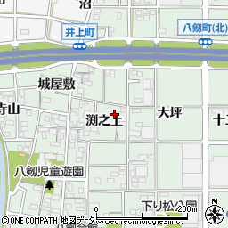 愛知県岩倉市八剱町渕之上周辺の地図