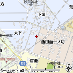 愛知県一宮市西五城大下11周辺の地図