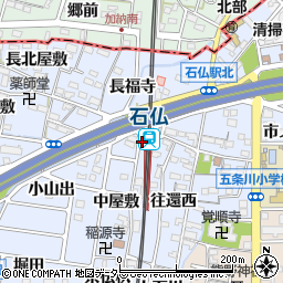 石仏駅周辺の地図