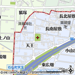 天王公園周辺の地図