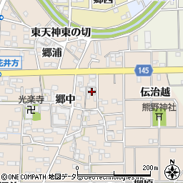 愛知県一宮市萩原町花井方郷中970周辺の地図