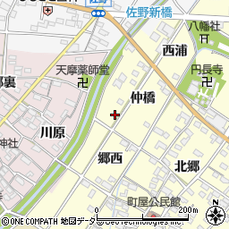 愛知県一宮市千秋町町屋仲橋15-2周辺の地図
