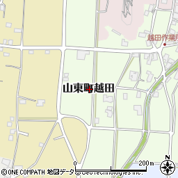 兵庫県朝来市山東町越田周辺の地図