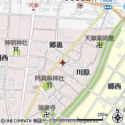 愛知県一宮市千秋町天摩郷裏104周辺の地図