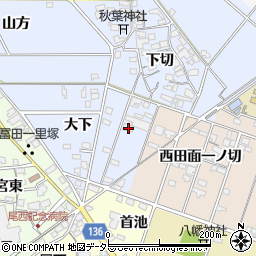 愛知県一宮市西五城大下9周辺の地図