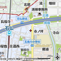 愛知県岩倉市石仏町（往還東北）周辺の地図