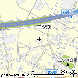 愛知県小牧市三ツ渕周辺の地図