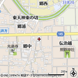愛知県一宮市萩原町花井方郷中968-1周辺の地図