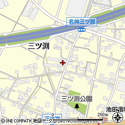 愛知県小牧市三ツ渕173周辺の地図