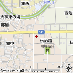 愛知県一宮市大和町苅安賀伝治越周辺の地図