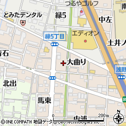愛知県一宮市浅野大曲り周辺の地図