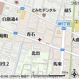 愛知県一宮市浅野青石30-6周辺の地図