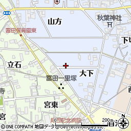 愛知県一宮市西五城大下60周辺の地図