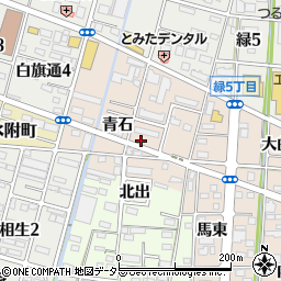 愛知県一宮市浅野青石30-8周辺の地図