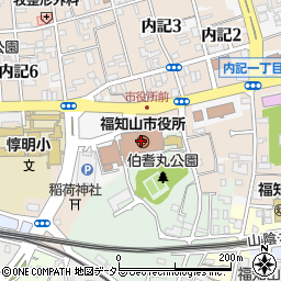 福知山市役所産業政策部　産業観光課・産業・エネルギー係・商業振興係周辺の地図