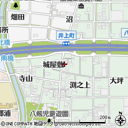 愛知県岩倉市八剱町（城屋敷）周辺の地図