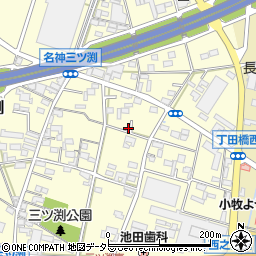 愛知県小牧市三ツ渕133周辺の地図