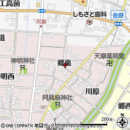 愛知県一宮市千秋町天摩郷裏128周辺の地図