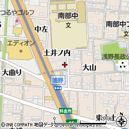 愛知県一宮市浅野土井ノ内107周辺の地図
