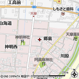 愛知県一宮市千秋町天摩郷裏141周辺の地図