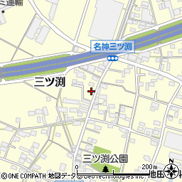愛知県小牧市三ツ渕183周辺の地図