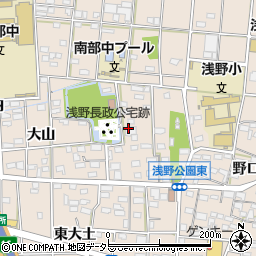 愛知県一宮市浅野（八剱）周辺の地図