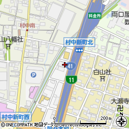 愛知県小牧市村中新町80周辺の地図