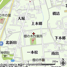 愛知県一宮市冨田漆畑周辺の地図