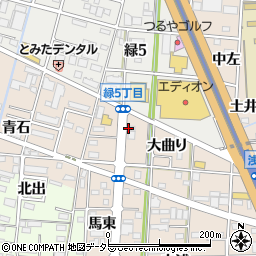 愛知県一宮市浅野大曲り53周辺の地図