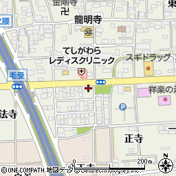愛知県一宮市大和町毛受（浜田）周辺の地図