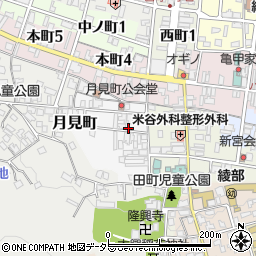 京都府綾部市月見町上正屋周辺の地図