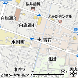 愛知県一宮市浅野青石64周辺の地図
