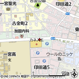 愛知県一宮市北園通7丁目周辺の地図