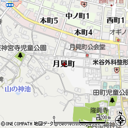 京都府綾部市月見町周辺の地図