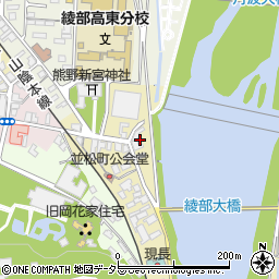 京都府綾部市並松町上溝口周辺の地図