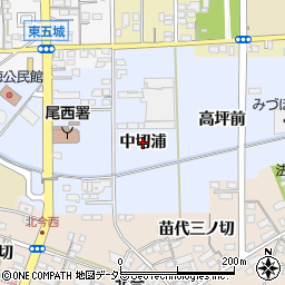 愛知県一宮市西五城（中切浦）周辺の地図