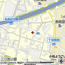 愛知県小牧市三ツ渕136周辺の地図